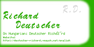 richard deutscher business card